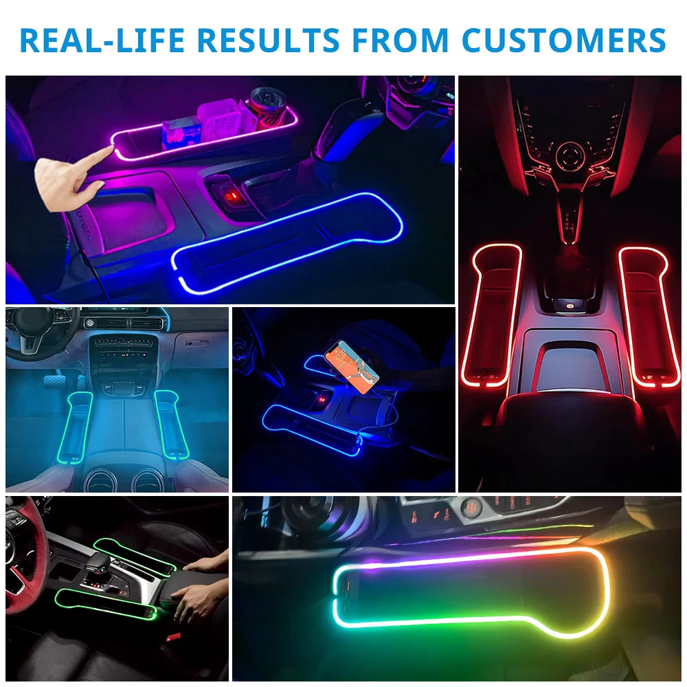 Seat Gap Organizer with 30W Dual USB Charging & LED Light