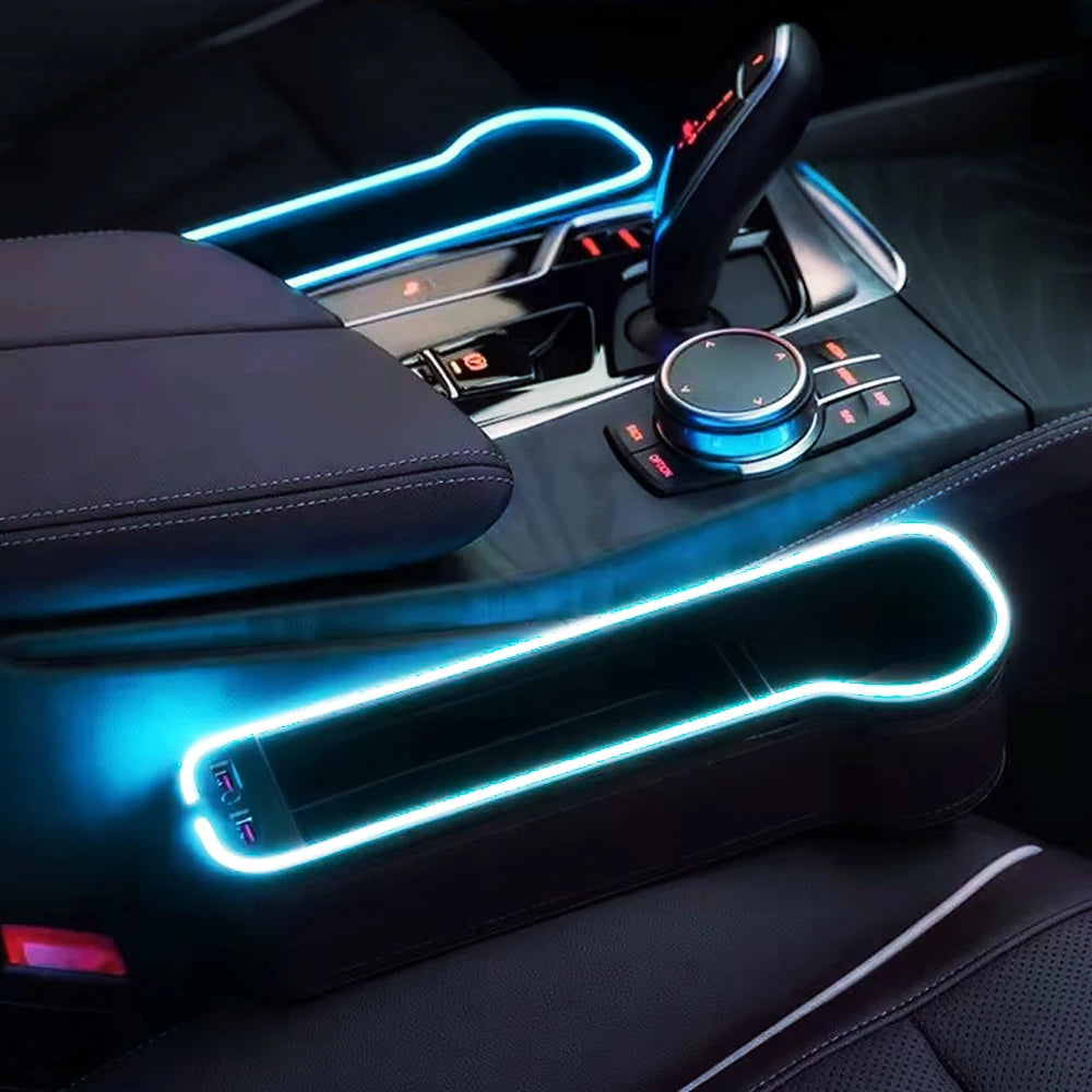 Seat Gap Organizer with 30W Dual USB Charging & LED Light