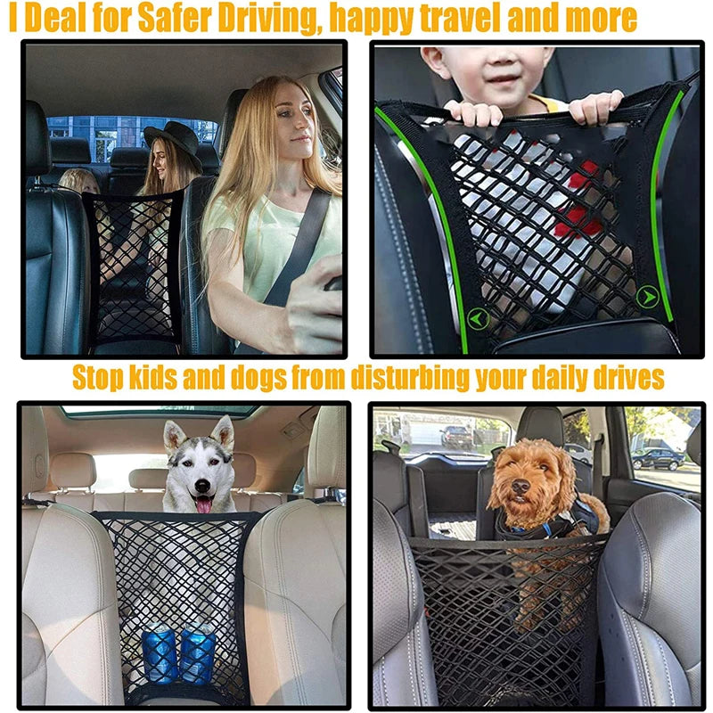 Between-Seat Storage Net & Pet Divider