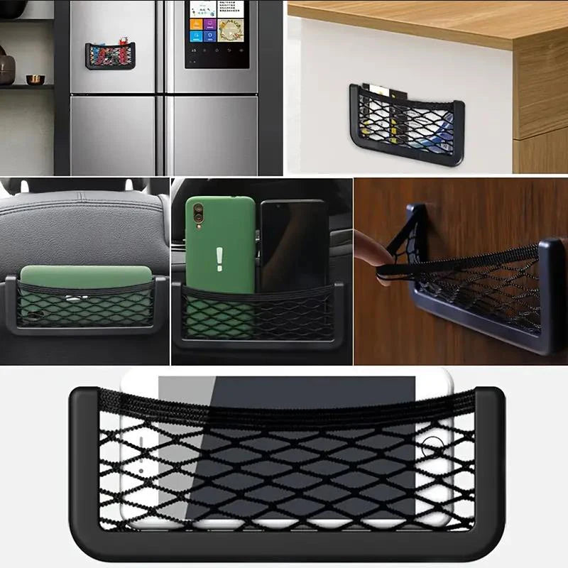 Self-Adhesive Car Storage Net Pockets