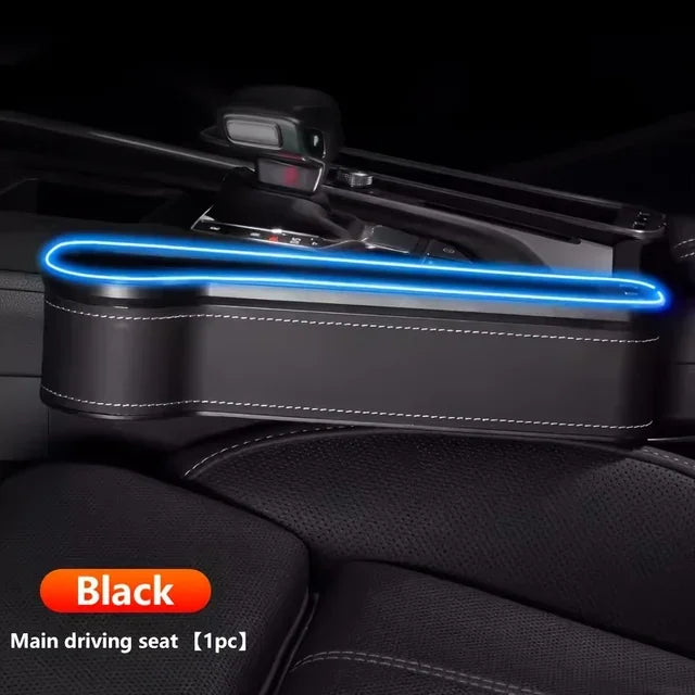 2-in-1 Seat Gap Organizer with Dual USB & Ambient Light