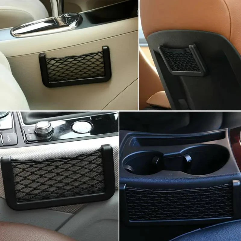 Self-Adhesive Car Storage Net Pockets