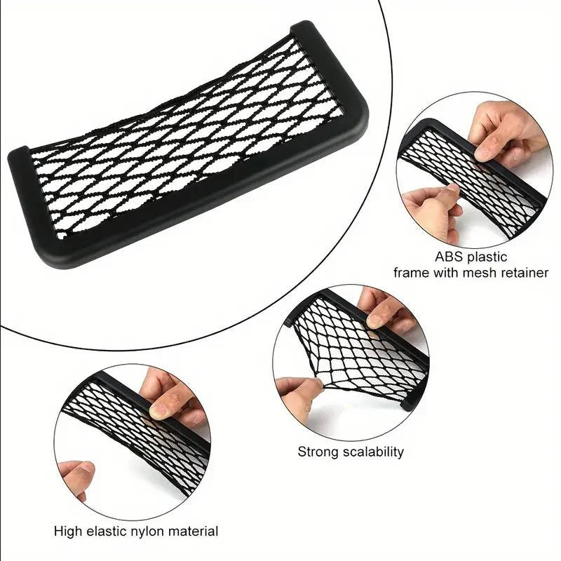 Self-Adhesive Car Storage Net Pockets