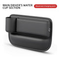 Leather Seat Gap Organizer with Cup Holder