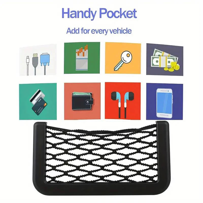 Self-Adhesive Car Storage Net Pockets