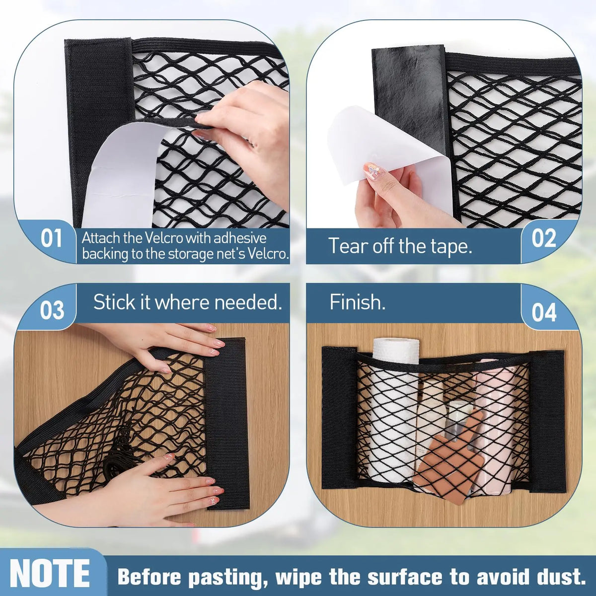 Elastic Car Trunk & Seat Back Storage Net